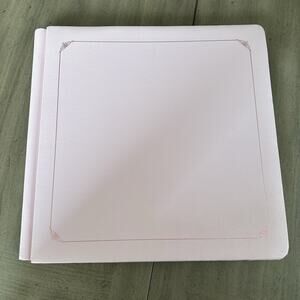 Creative Memories Light Pink 12x12 Scrapbook Album Pink Foil Trim 15 White Pages